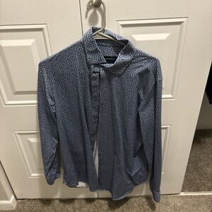 Bugatchi Gray Paisley Button-Up Shirt
